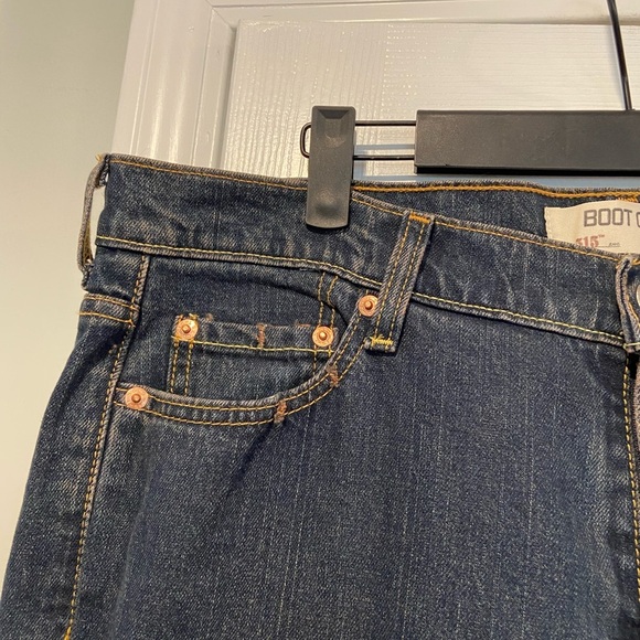 Levi’s 515 Size 16L Dark Wash Boot Cut Cotton Stretch Denim Jeans - Picture 4 of 11